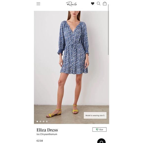 NWT! Rails Eliza Floral Flowy Dress in Ice Chrysanthemum - Size Medium - Picture 5 of 9